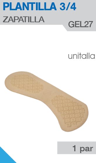 Plantilla 3/4 para Zapatilla